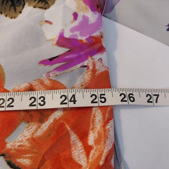 INC International Concepts Faux Wrap Top Sz Large Floral Surplice Kimono Sleeve - Picture 11 of 11